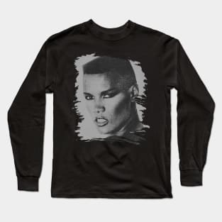 Grace Jones // Retro poster Long Sleeve T-Shirt